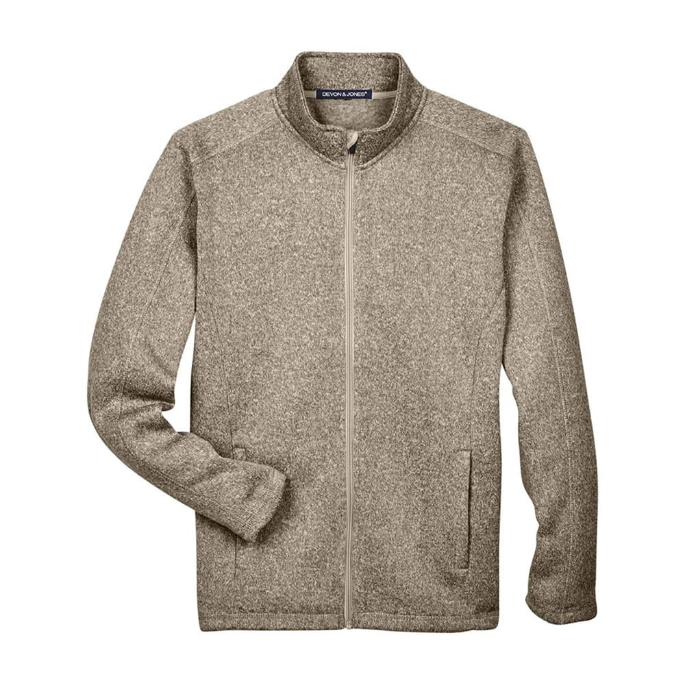 CUSTOM DEVON & JONES MENS BRISTOL FULL-ZIP SWEATER FLEECE JACKET