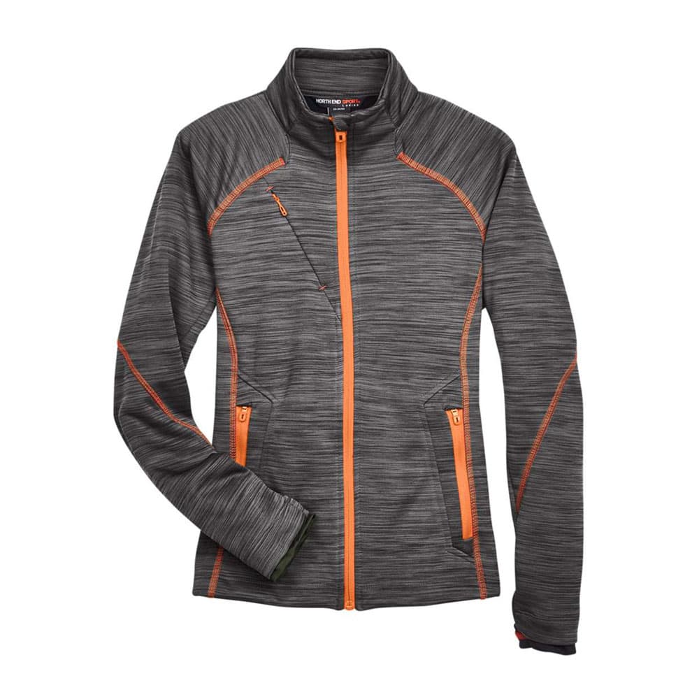 CUSTOM NORTH END WOMENS FLUX MÉLANGE BONDED FLEECE JACKET