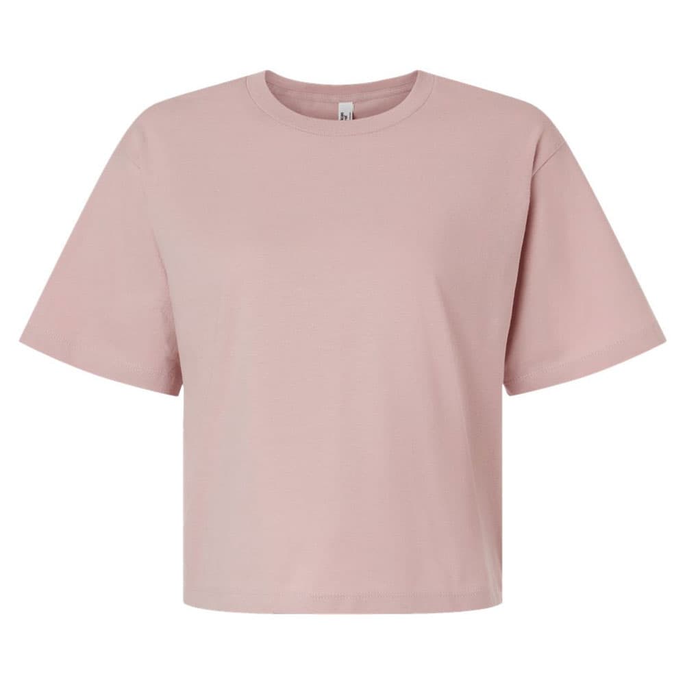 CUSTOM AMERICAN APPAREL WOMEN'S FINE JERSEY BOXY CROP TEE