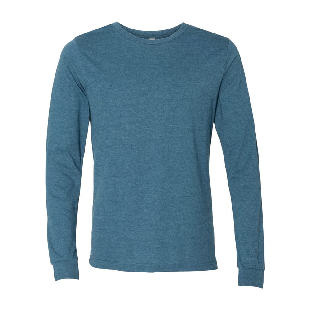 CUSTOM BELLA + CANVAS HEATHER CVC LONG SLEEVE TEE