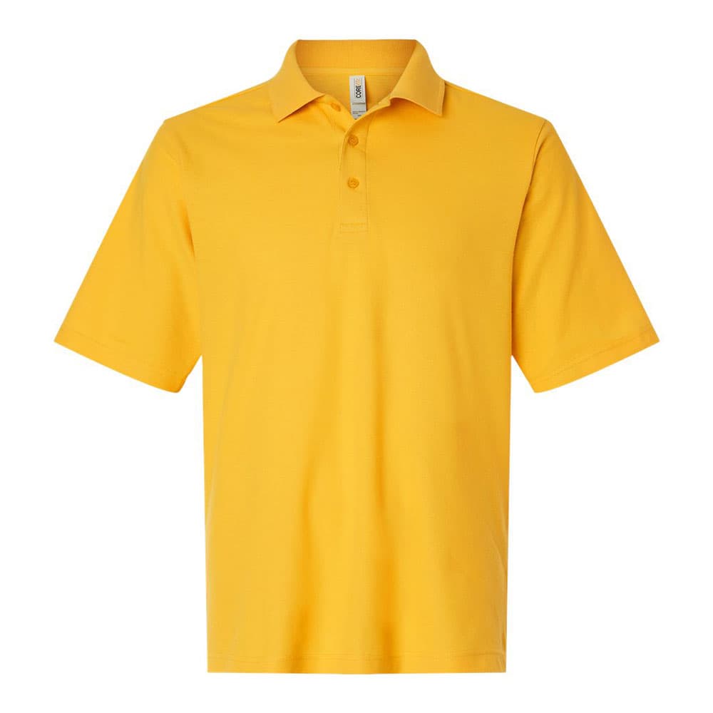 CUSTOM CORE365 MENS RESOLVE CVC PERFORMANCE PIQUE POLO