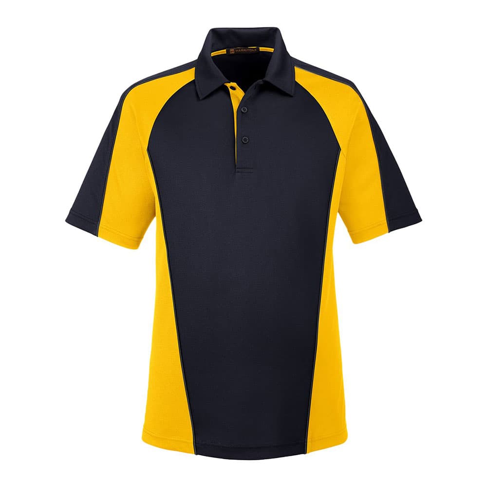 CUSTOM HARRITON MENS ADVANTAGE SNAG PROTECTION PLUS IL COLORBLOCK POLO