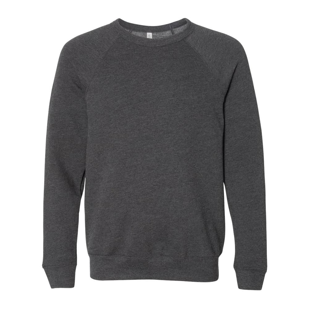CUSTOM BELLA + CANVAS UNISEX SPONGE FLEECE RAGLAN CREWNECK SWEATSHIRT