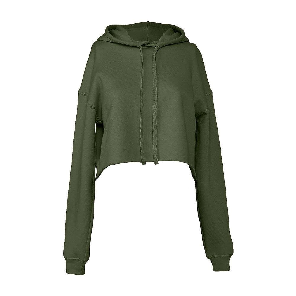 CUSTOM BELLA + CANVAS WOMEN'S CROP FLEECE HOODIE