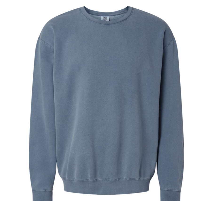 CUSTOM COMFORT COLORS UNISEX GARMENT-DYED LIGHTWEIGHT FLEECE CREWNECK SWEATSHIRT