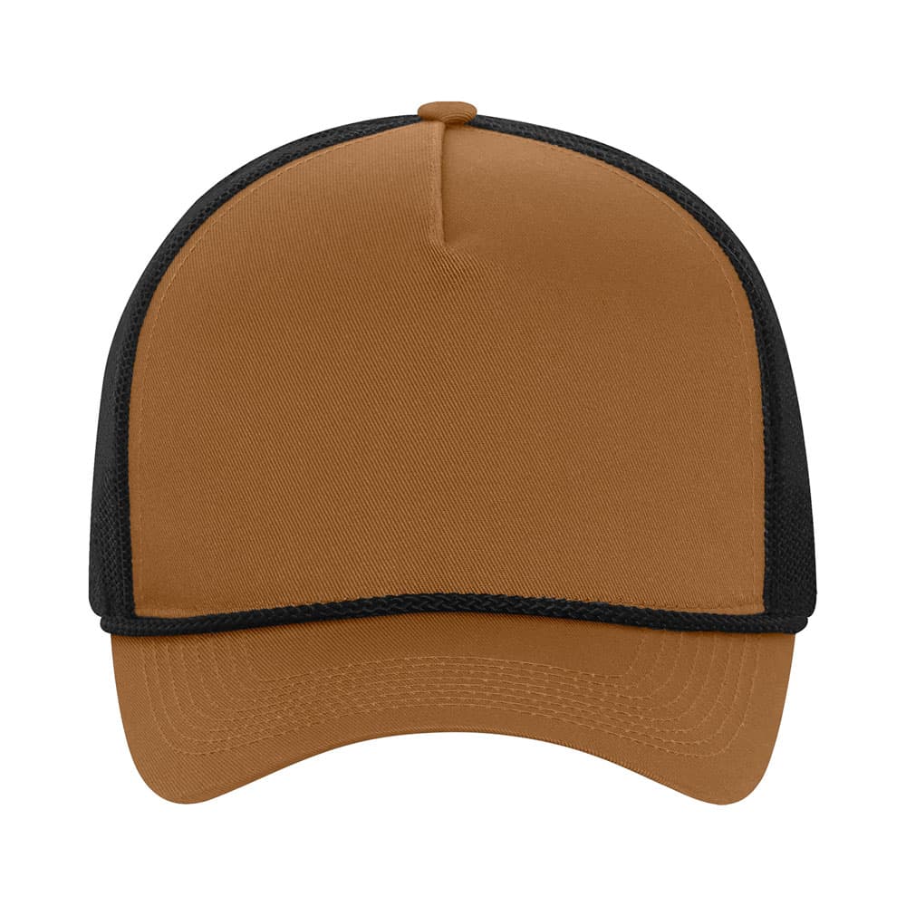 CUSTOM ATC™ EVERYDAY COTTON TWILL 5-PANEL TRUCKER ROPE CAP