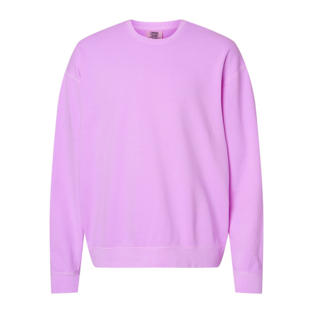 CUSTOM COMFORT COLORS UNISEX GARMENT-DYED LIGHTWEIGHT FLEECE CREWNECK SWEATSHIRT