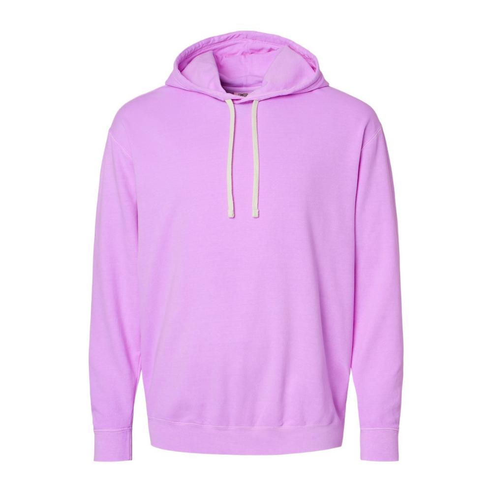 CUSTOM COMFORT COLORS UNISEX GARMENT-DYED LIGHTWEIGHT HOODED SWEATSHIRT