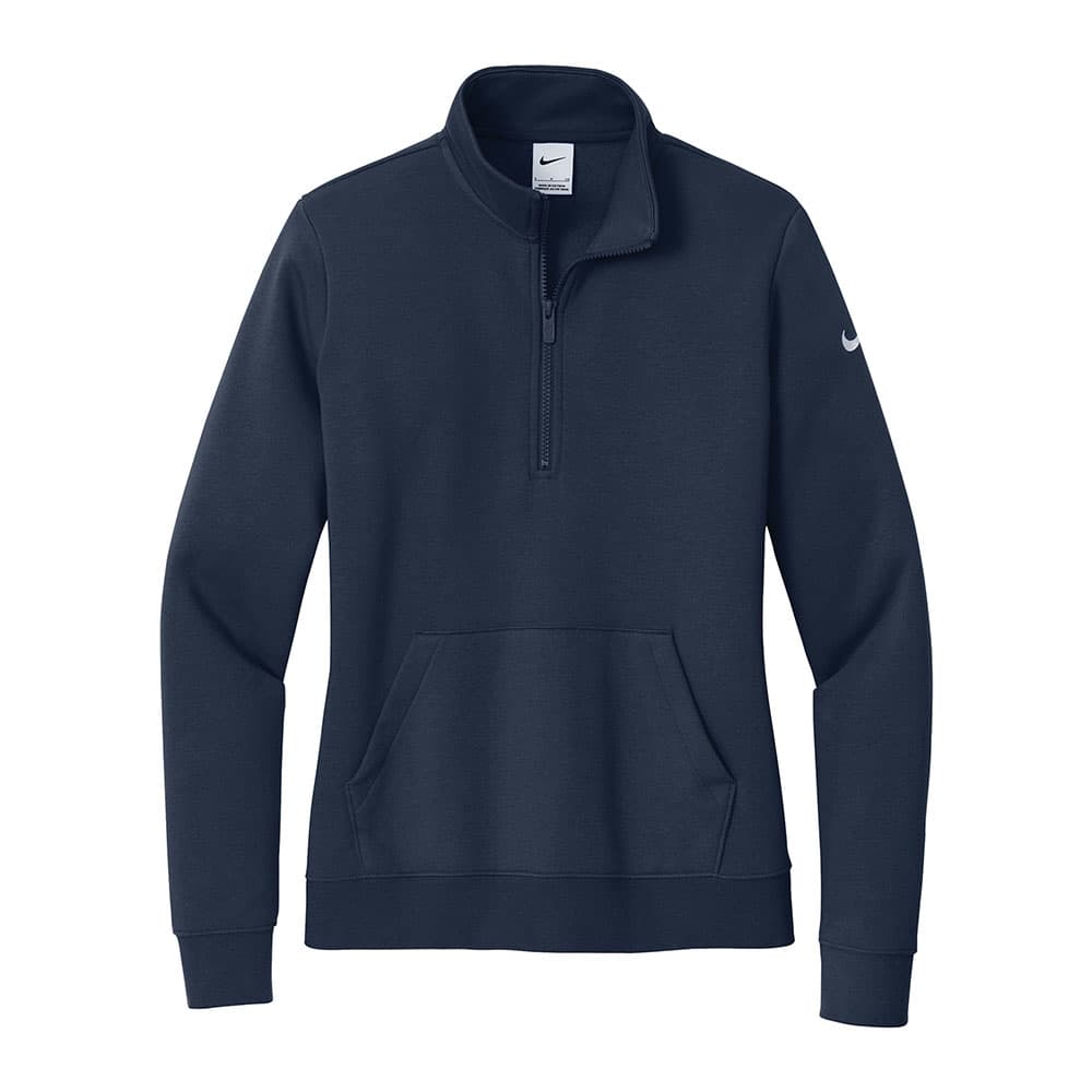 CUSTOM NIKE CLUB FLEECE SLEEVE SWOOSH LADIES 1/2 ZIP