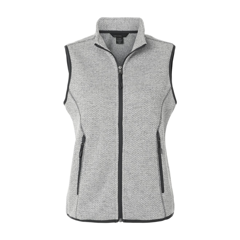 CUSTOM NORTH END WOMEN'S JASPER JACQUARD FLEECE VEST