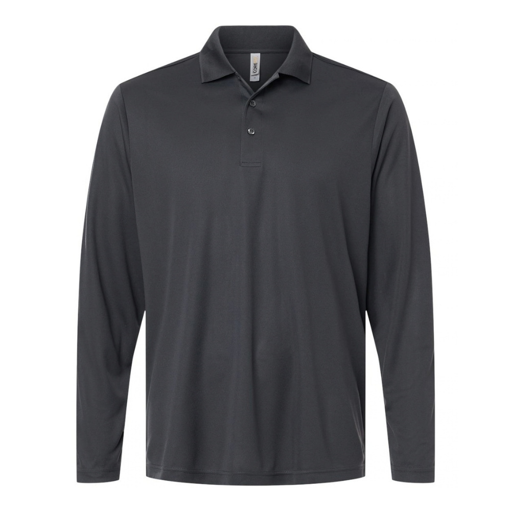 CUSTOM CORE365 MEN'S NOVA PERFORMANCE LONG SLEEVE PIQUE POLO