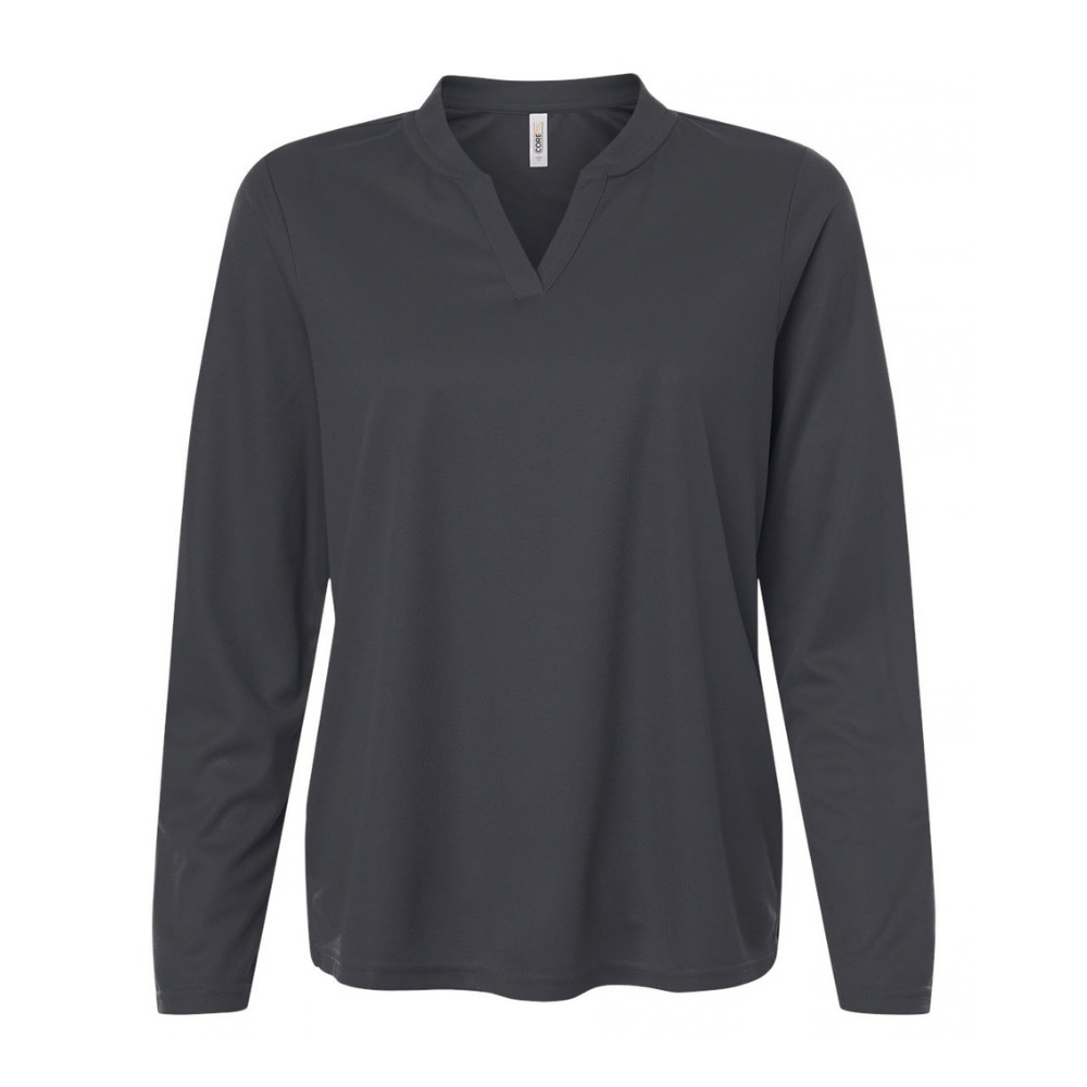 CUSTOM CORE365 WOMEN'S NOVA PERFORMANCE LONG SLEEVE PIQUE POLO