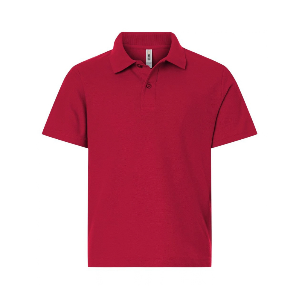 CUSTOM CORE365 YOUTH RESOLVE CVC PERFORMANCE PIQUE POLO