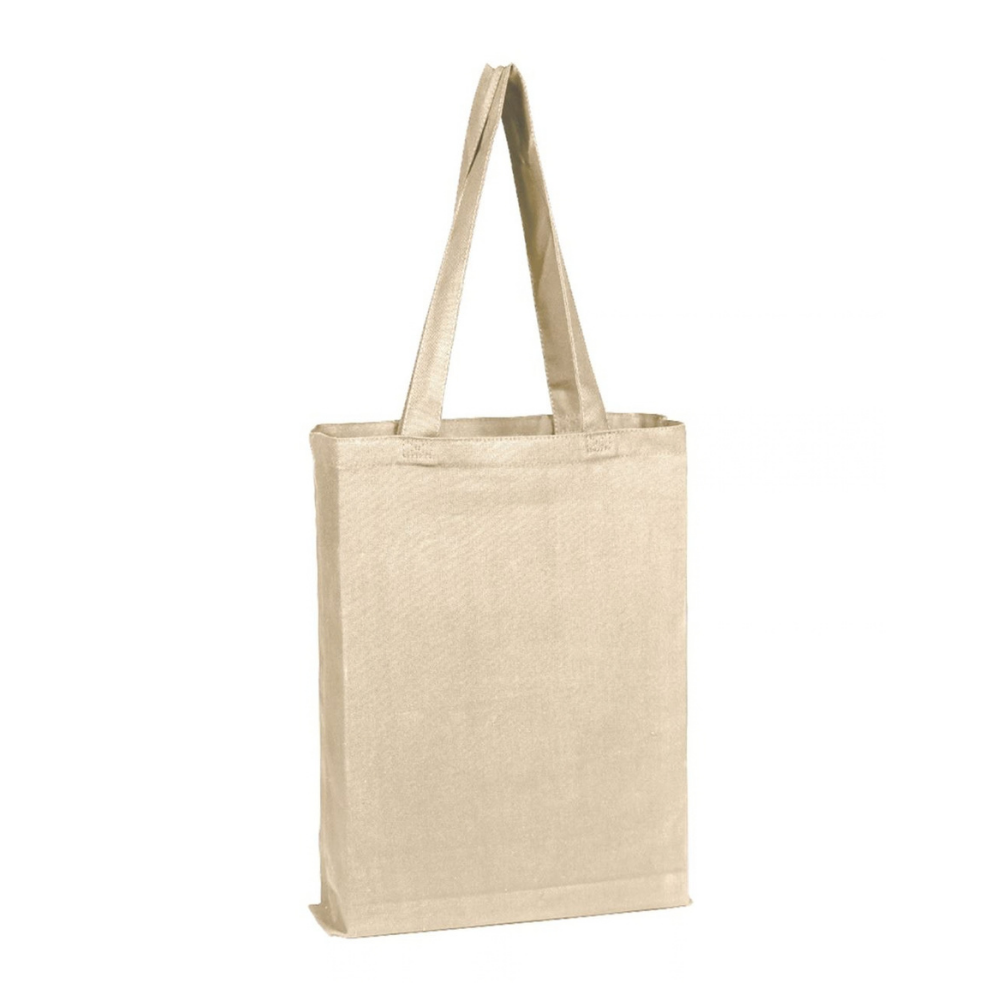 CUSTOM Q-TEES CANVAS GUSSET PROMOTIONAL TOTE