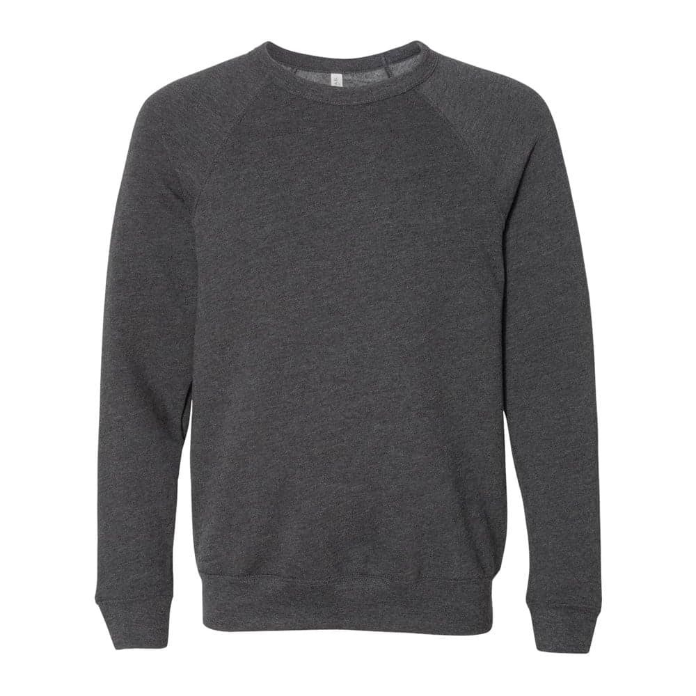 CUSTOM BELLA + CANVAS UNISEX SPONGE FLEECE RAGLAN CREWNECK SWEATSHIRT