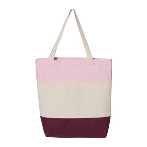 CUSTOM Q-TEES 11L TRI-COLOR TOTE BACK CUSTOM Q-TEES 11L TRI-COLOR TOTE BACK