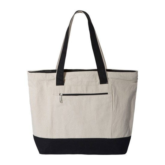 CUSTOM Q-TEES 19L ZIPPERED TOTE