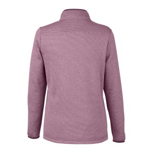 CUSTOM CORE365 WOMENS VENTURE HEATHERED STRIPE QUARTER-ZIP PULLOVER BACK CUSTOM CORE365 WOMENS VENTURE HEATHERED STRIPE QUARTER-ZIP PULLOVER BACK