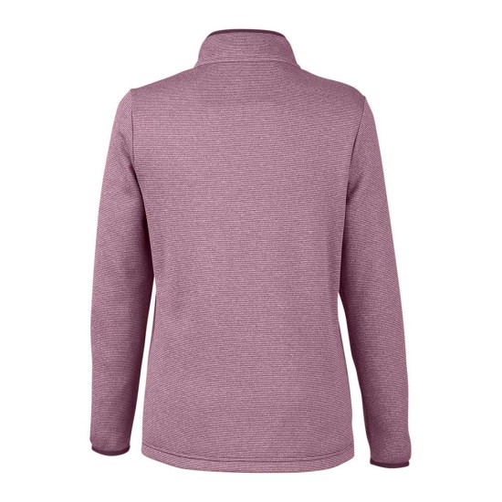 CUSTOM CORE365 WOMENS VENTURE HEATHERED STRIPE QUARTER-ZIP PULLOVER CUSTOM CORE365 WOMENS VENTURE HEATHERED STRIPE QUARTER-ZIP PULLOVER