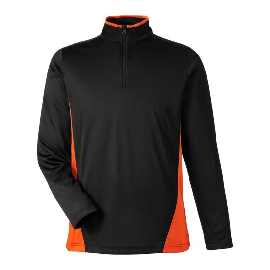 CUSTOM HARRITON MENS FLASH SNAG PROTECTION PLUS IL COLORBLOCK QUARTER-ZIP PULLOVER CUSTOM HARRITON MENS FLASH SNAG PROTECTION PLUS IL COLORBLOCK QUARTER-ZIP PULLOVER