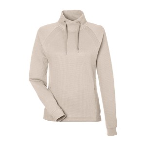 CUSTOM NORTH END WOMENS RHYTHM WAFFLE CROSS-NECK PULLOVER CUSTOM NORTH END WOMENS RHYTHM WAFFLE CROSS-NECK PULLOVER