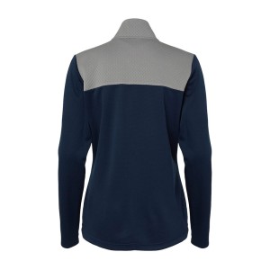 CUSTOM ADIDAS WOMENS TEXTURED MIXED MEDIA FULL-ZIP JACKET BACK