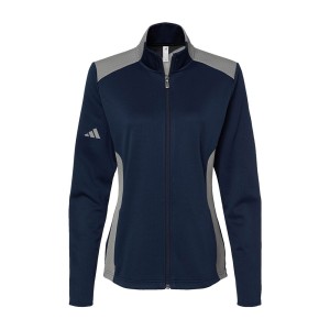 CUSTOM ADIDAS WOMENS TEXTURED MIXED MEDIA FULL-ZIP JACKET