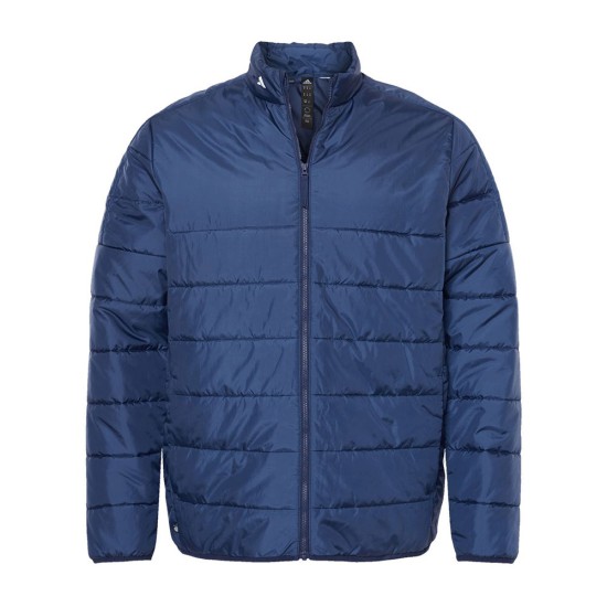 CUSTOM ADIDAS MENS 3-STRIPES PUFFER FULL-ZIP JACKET CUSTOM ADIDAS MENS 3-STRIPES PUFFER FULL-ZIP JACKET