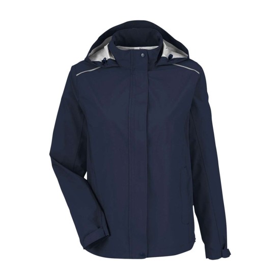 CUSTOM CORE365 WOMENS PACKABLE RAIN JACKET