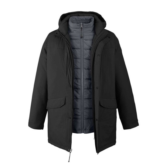 CUSTOM CORE365 MENS INSPIRE 3-IN-1 JACKET WITH INSULATED LINER