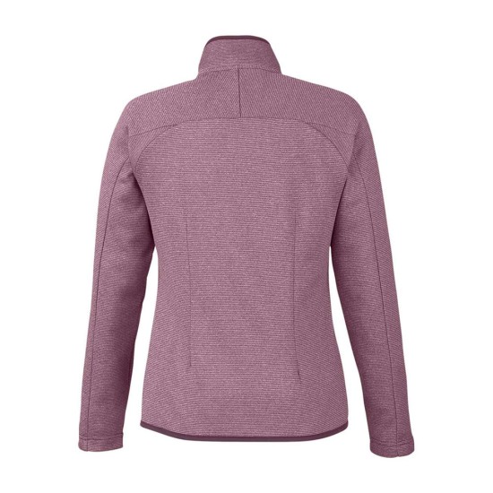 CUSTOM CORE365 WOMENS VENTURE HEATHERED STRIPE FULL-ZIP JACKET