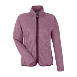 CUSTOM CORE365 WOMENS VENTURE HEATHERED STRIPE FULL-ZIP JACKET