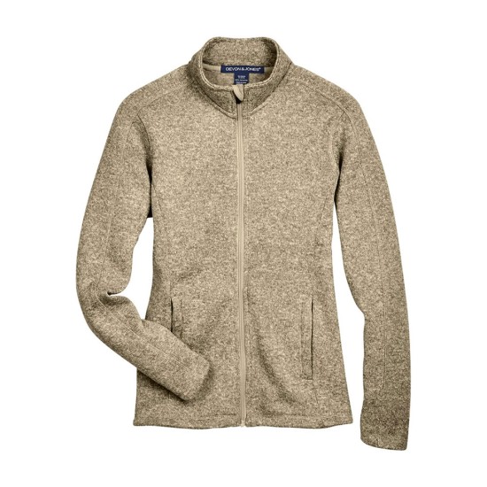 CUSTOM DEVON & JONES WOMENS BRISTOL FULL-ZIP SWEATER FLEECE JACKET