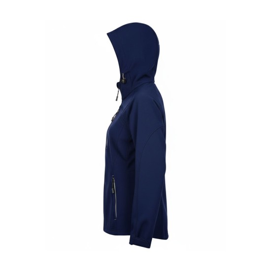 CUSTOM NORTH END WOMENS PROSPECT TWO-LAYER FLEECE BONDED SOFT SHELL HOODED JACKET