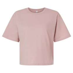 CUSTOM AMERICAN APPAREL WOMEN'S FINE JERSEY BOXY CROP TEE