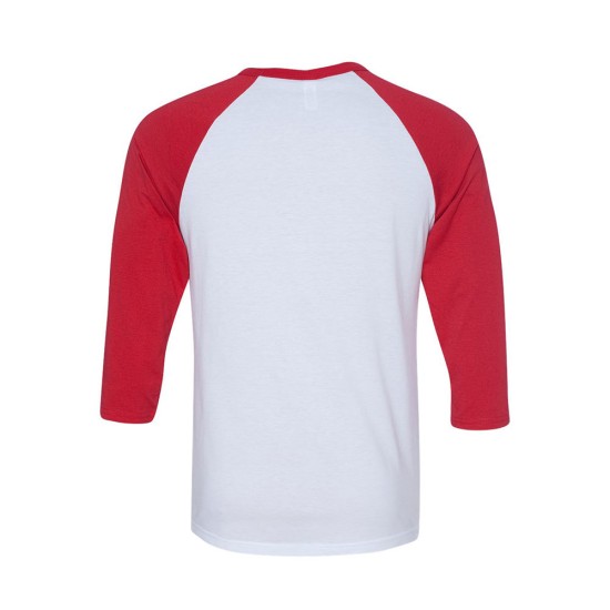 CUSTOM BELLA + CANVAS THREE-QUARTER SLEEVE BASEBALL TEE