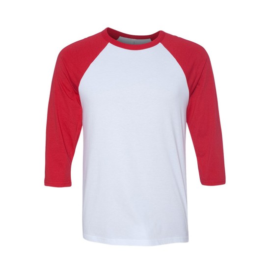 CUSTOM BELLA + CANVAS THREE-QUARTER SLEEVE BASEBALL TEE