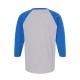 M&O RAGLAN THREE-QUARTER SLEEVE BASEBALL T-SHIRT BACK