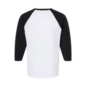 M&O RAGLAN THREE-QUARTER SLEEVE BASEBALL T-SHIRT BACK M&O RAGLAN THREE-QUARTER SLEEVE BASEBALL T-SHIRT BACK