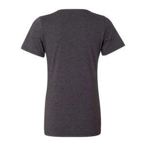 CUSTOM BELLA + CANVAS WOMENS RELAXED HEATHER CVC V-NECK TEE BACK