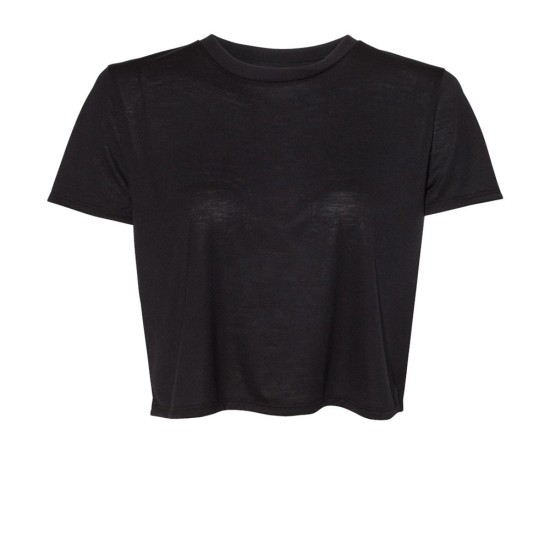CUSTOM BELLA + CANVAS WOMEN'S FLOWY CROP TEE CUSTOM BELLA + CANVAS WOMEN'S FLOWY CROP TEE