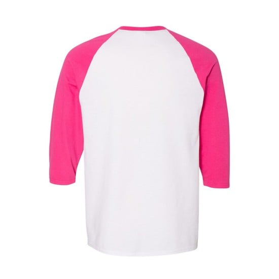 CUSTOM GILDAN HEAVY COTTON RAGLAN THREE-QUARTER SLEEVE T-SHIRT