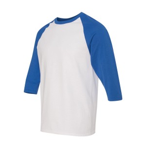 GILDAN HEAVY COTTON RAGLAN THREE-QUARTER SLEEVE T-SHIRT LEFT