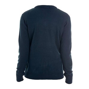 CUSTOM HARRITON WOMENS PIBLOC V-NECK SWEATER BACK