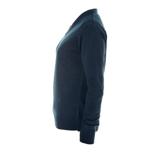 CUSTOM HARRITON WOMENS PIBLOC V-NECK SWEATER LEFT