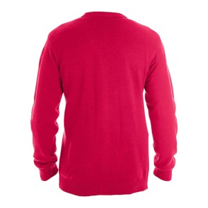CUSTOM HARRITON MENS PIBLOC V-NECK BUTTON CARDIGAN SWEATER BACK