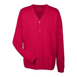 CUSTOM HARRITON MENS PIBLOC™ V-NECK BUTTON CARDIGAN SWEATER