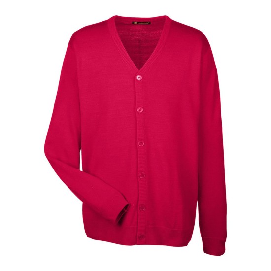CUSTOM HARRITON MENS PIBLOC™ V-NECK BUTTON CARDIGAN SWEATER
