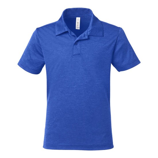 CUSTOM TEAM 365 YOUTH ZONE SONIC HEATHER PERFORMANCE POLO CUSTOM TEAM 365 YOUTH ZONE SONIC HEATHER PERFORMANCE POLO