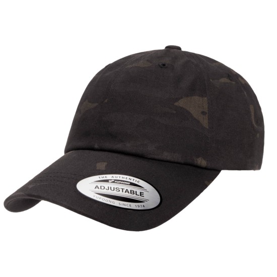 EMBROIDERED PREMIUM YUPOONG CAMO DAD CAP